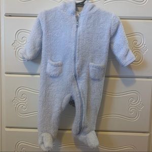 Light blue fuzzy coveralls/onesie